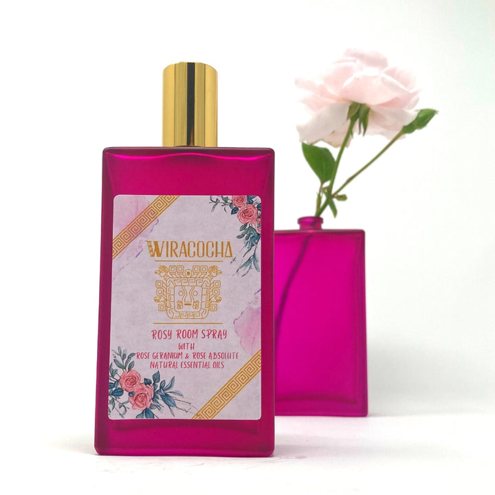 Rosy Room Spray | Natural Rose Essential Oil Air Freshener | Wiracocha