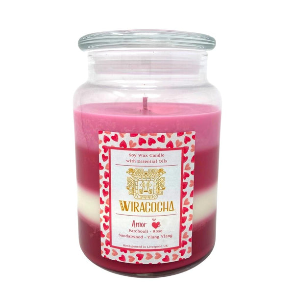 Amor | Hand Poured Soy Wax Candle With Essential Oils | Wiracocha