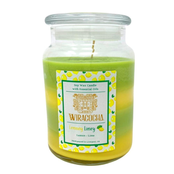 Lemony Limey | Hand Poured Soy Wax Candle With Essential Oils | Wiracocha