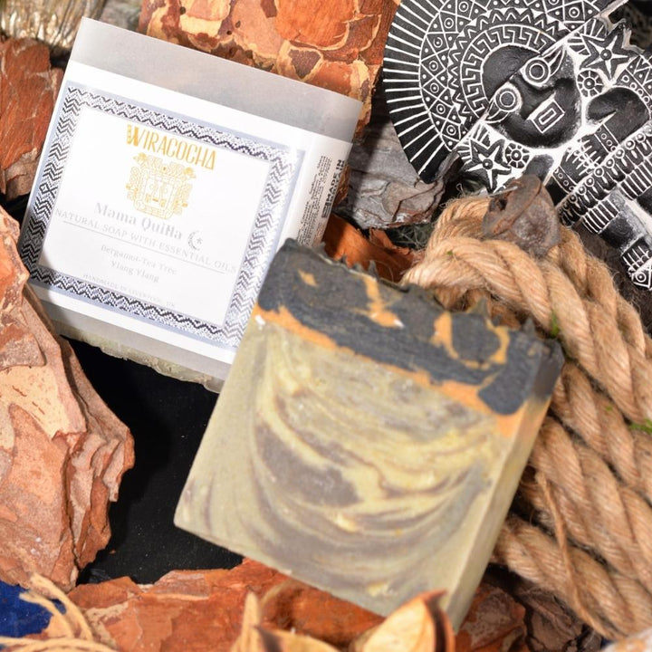 Mama Quilla Handmade Natural Soap Bar With Essential Oils Bergamot, Tea Tree & Ylang Ylang | Wiracocha 
